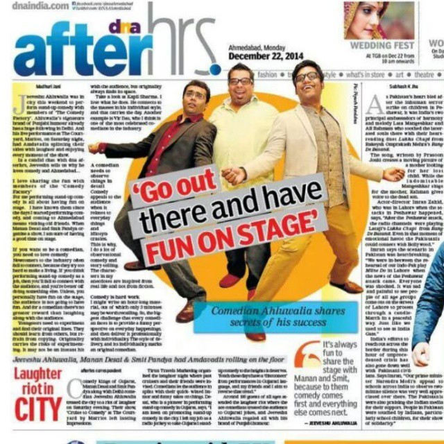 The Comedy Factory,  DNAAfterhrs-, Delhi, StandUpComedian, JeeveshuAhluwalia, MananDesai, SmitPandya, Corporate, Ahmedabad, TheComedyFactory