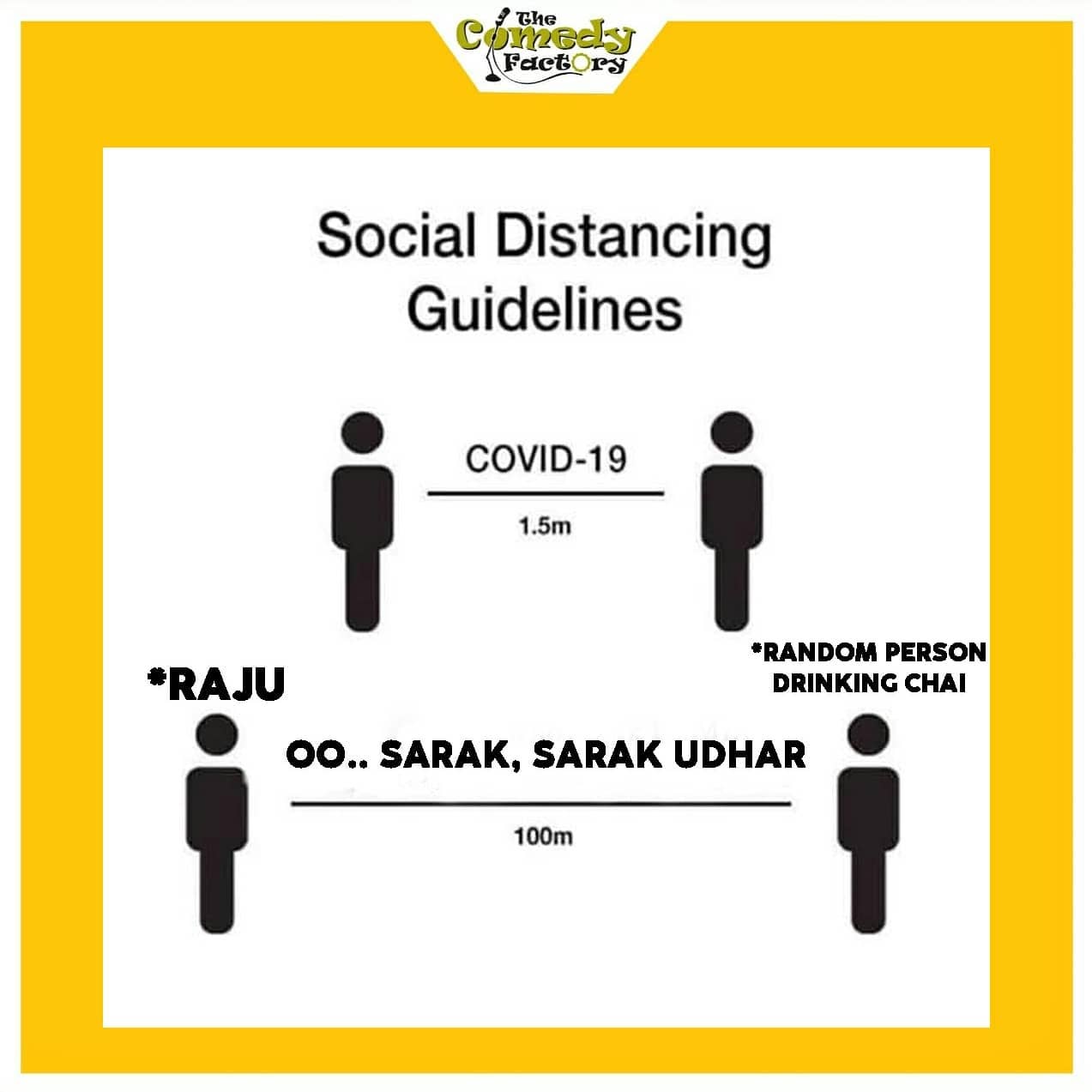 The Comedy Factory,  memesdaily, memes, trending, coronavirus, socialdistancing, lockdown, gujju, gujaratimemes