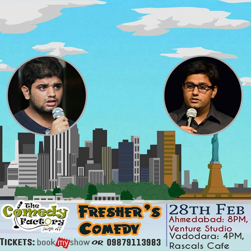 The Comedy Factory, The Comedy Factory,Comedy,Factory,Manan Desai, Manan, Preeti Das,  Aariz Saiyed, Soham Dave, Vidya Desai, Ojas Rawal, Standup Comedy, Short Comedy Skits, Comedy Factory Musical Nights, Improv Comedy, Short Films, Open Mic Nights, Stand up acts