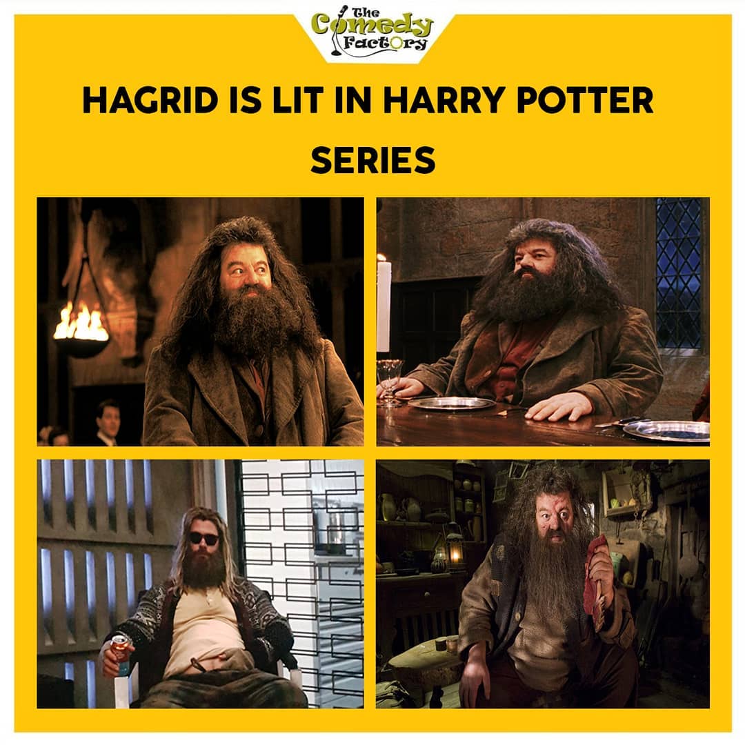 The Comedy Factory,  thecomedyfactory #thecomedyfactoryindia #TCFindia #tcfmemes, memesindia, memesofinstagram, memesdaily, dankmemes, funnymemes, tagyourfriends, comment, avengersendgame, avengers, thor, hagrid, hogwarts, spoilers, spoileralert