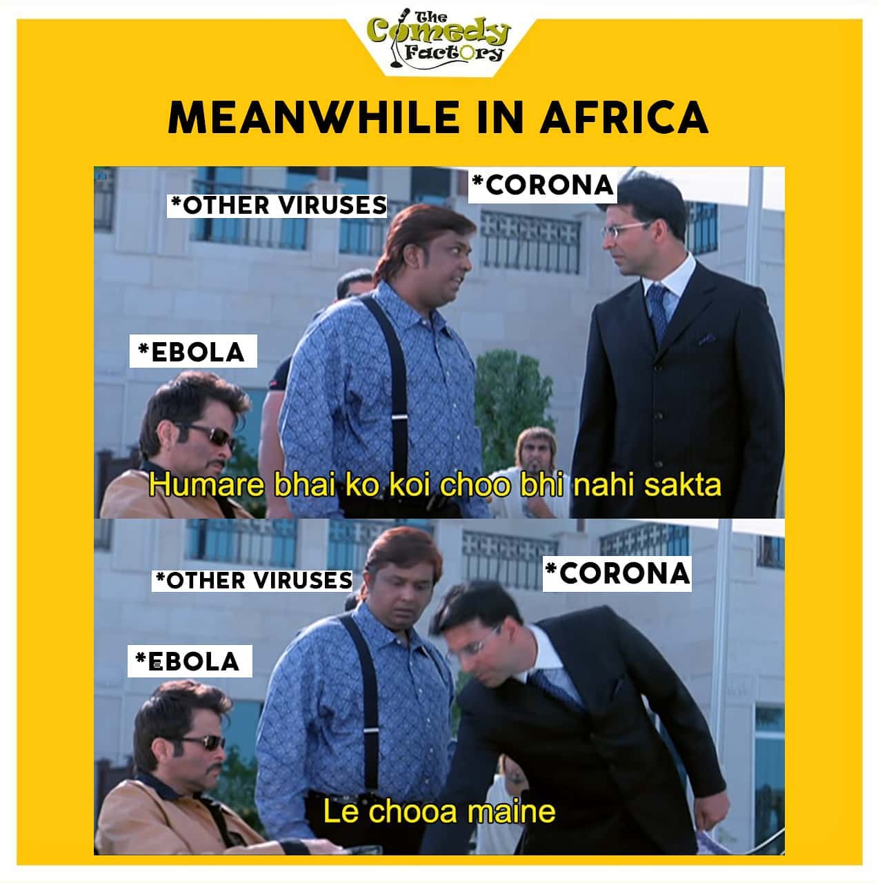 The Comedy Factory,  meme, memesdaily, funnymemes, coronavirus, funny, dailymemes, trending, memes