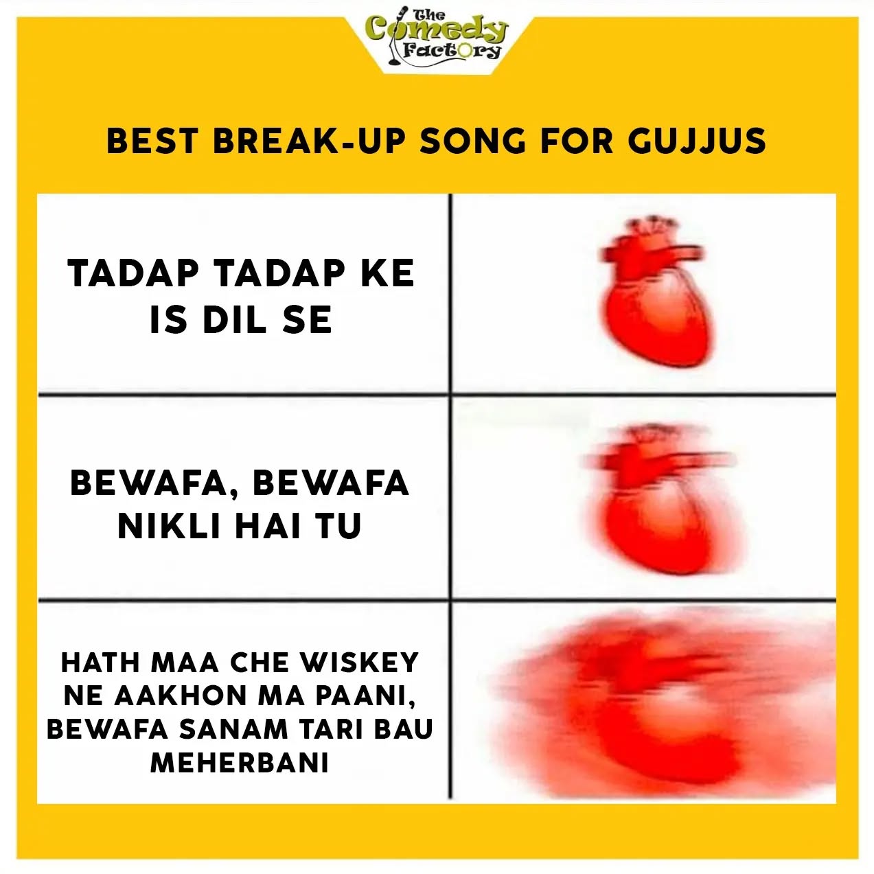 The Comedy Factory,  breakup, gujju, gujarati, memesdaily, gujaratimemes