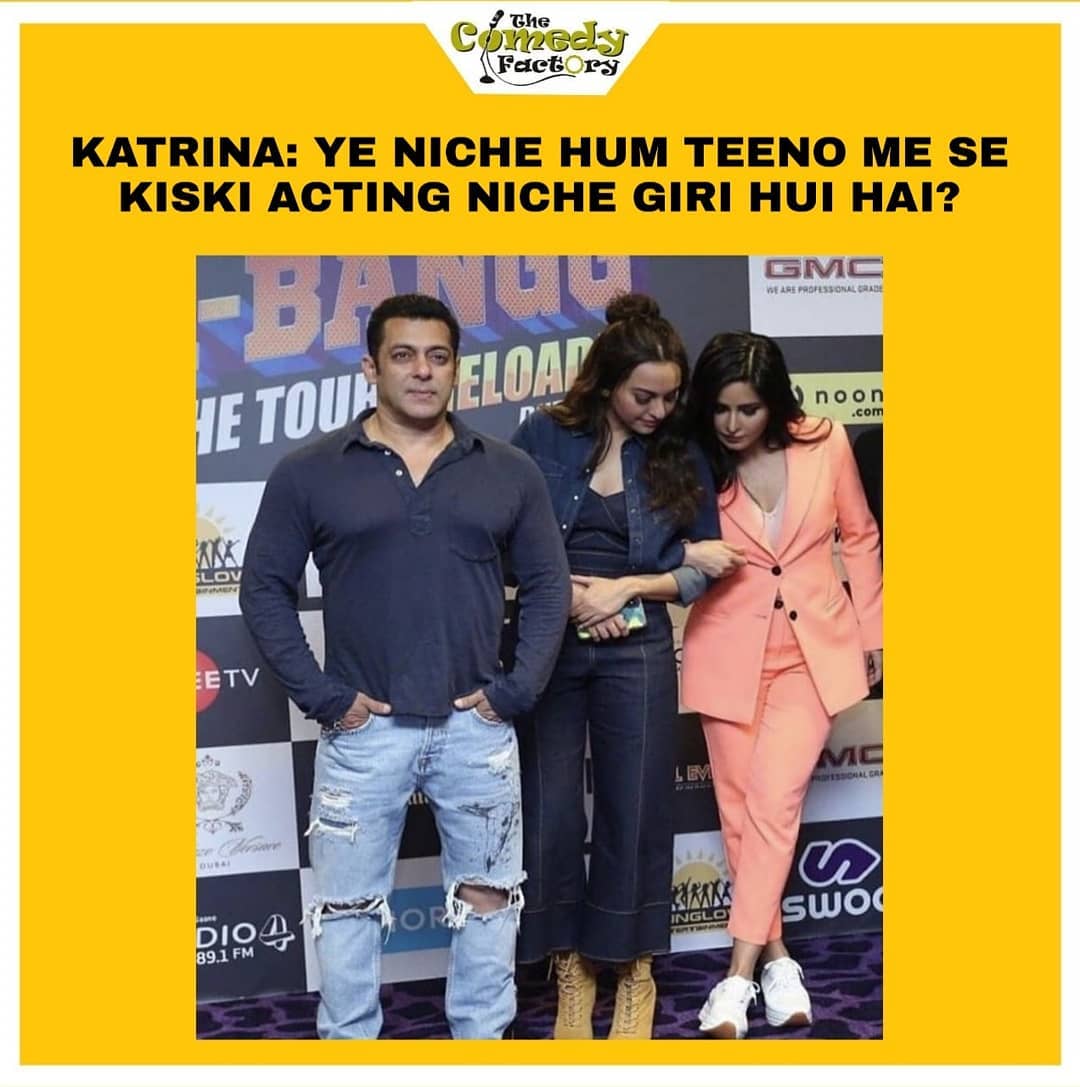 The Comedy Factory,  salmankhan, sonakshisinha, katrinakaif, bharat, bharatfilm, promotion, acting, thecomedyfactoryindia, thecomedyfactory, TCFindia, memes😂, tcfmemes, memesindia, memesofinstagram, memesdaily, dankmemes, dankmeme, dankmemesdaily, funnymemes, tagyourfriends, comment