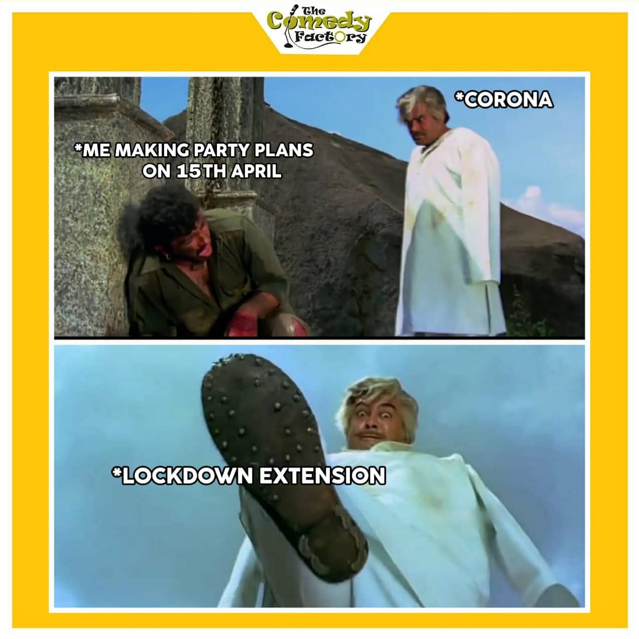 The Comedy Factory,  memesdaily, trending, coronavirus, quarantine, lockdown, funnymemes, memes
