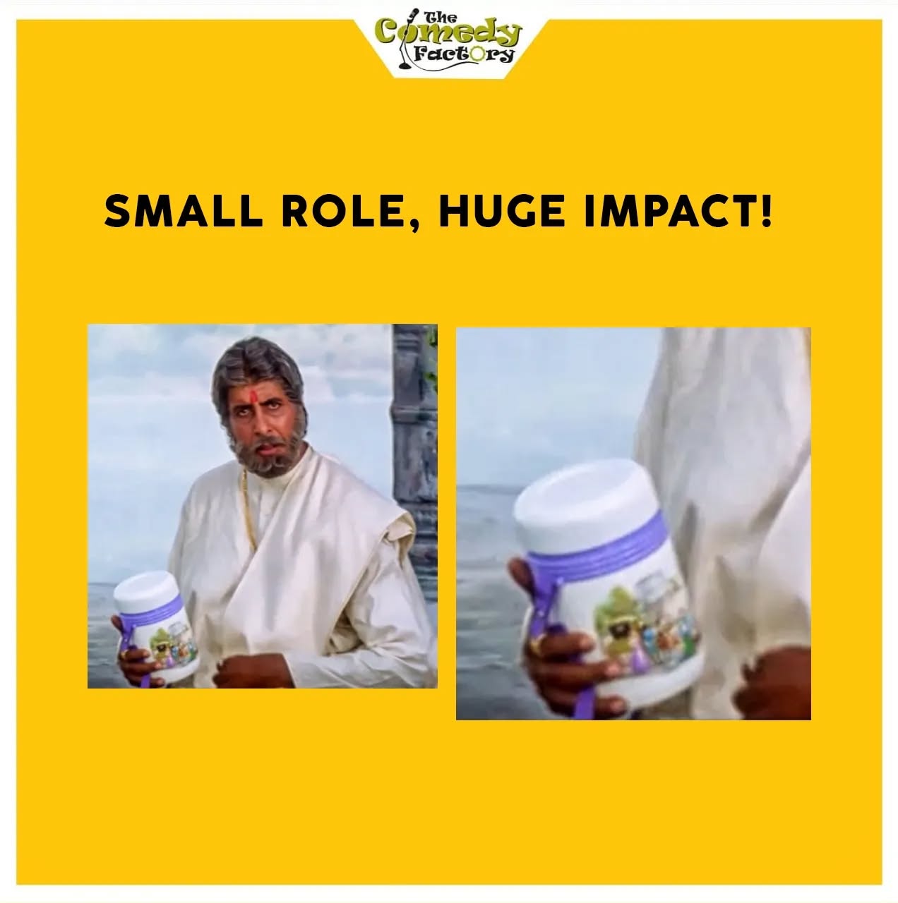 The Comedy Factory,  smallrolehugeimpact, trending, memesdaily, memes, funnymemes, gangsofwasseypur, lagaan, phirherapheri, terenaam