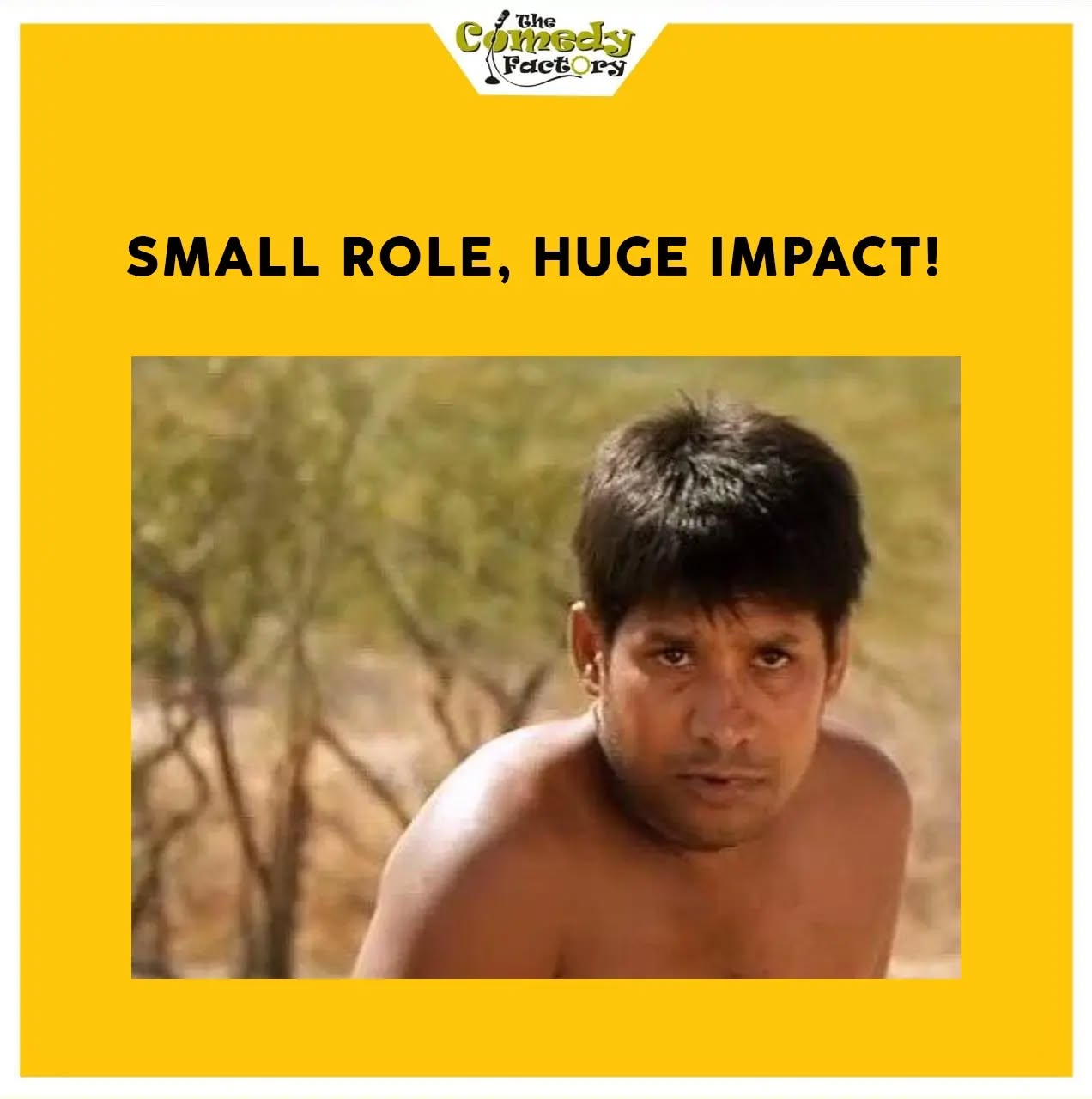 The Comedy Factory,  smallrolehugeimpact, trending, memesdaily, memes, funnymemes, gangsofwasseypur, lagaan, phirherapheri, terenaam