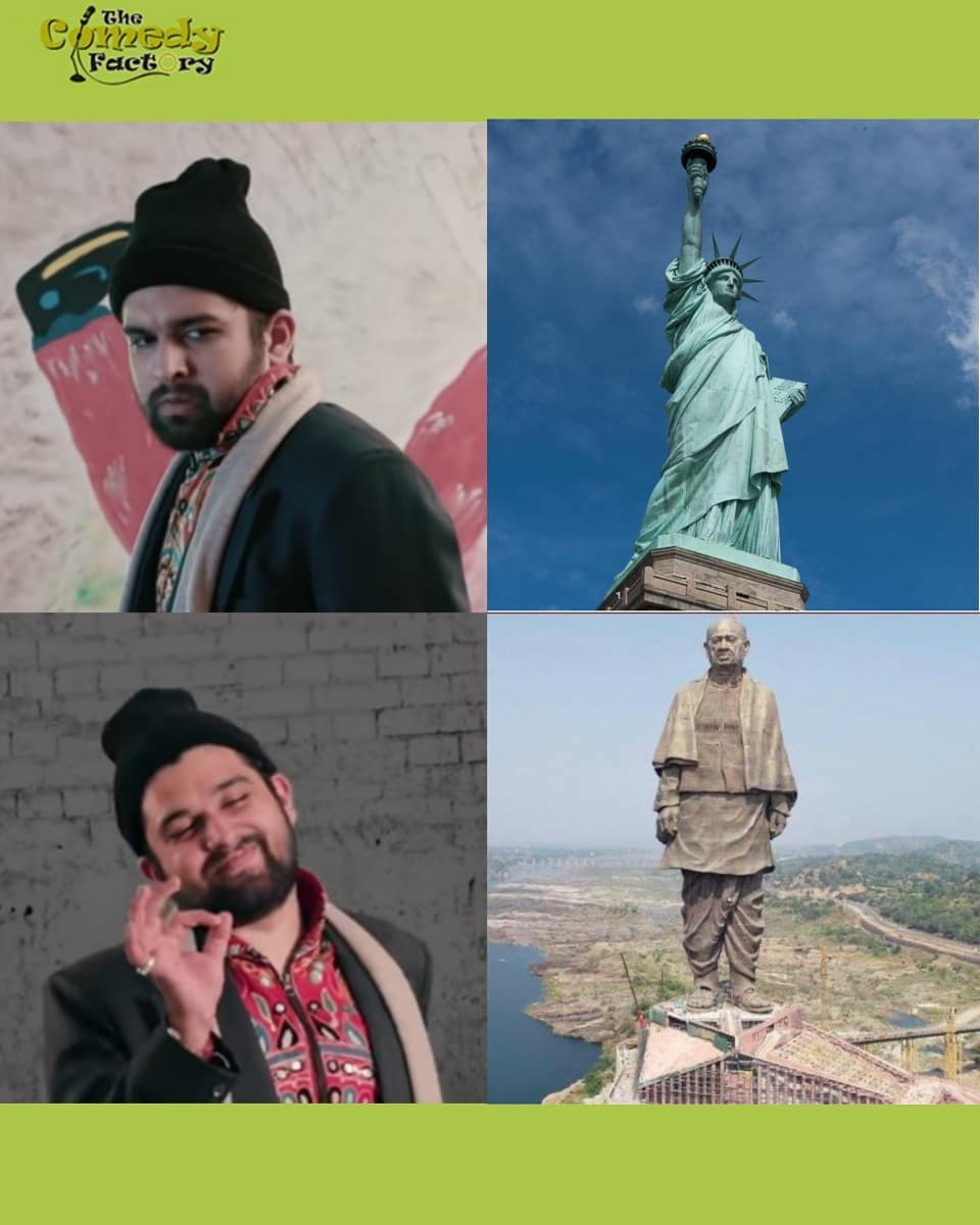 The Comedy Factory,  statueofunity, statueofliberty, thaithai, diwali, tempo, deepvaidya, gujjumemes, gujjuthings, memesdaily, funnymemes, justgujjuthings, trollsofinstagram, memesofinstagram, memes, gujju, Vadodara, Baroda, tcfindia, thecomedyfactoryindia