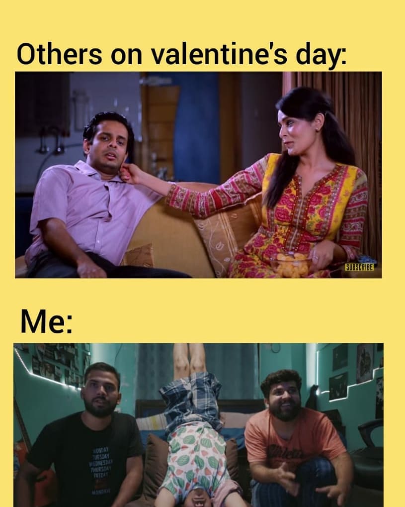 The Comedy Factory,  valentinesday, valentines, happyvalentinesday, thecomedyfactoryindia, TCFindia, thecomedyfactory, memesofinstagram, memes, memesdaily, couple, singleladies, foreversingle, love, selflove, pubg