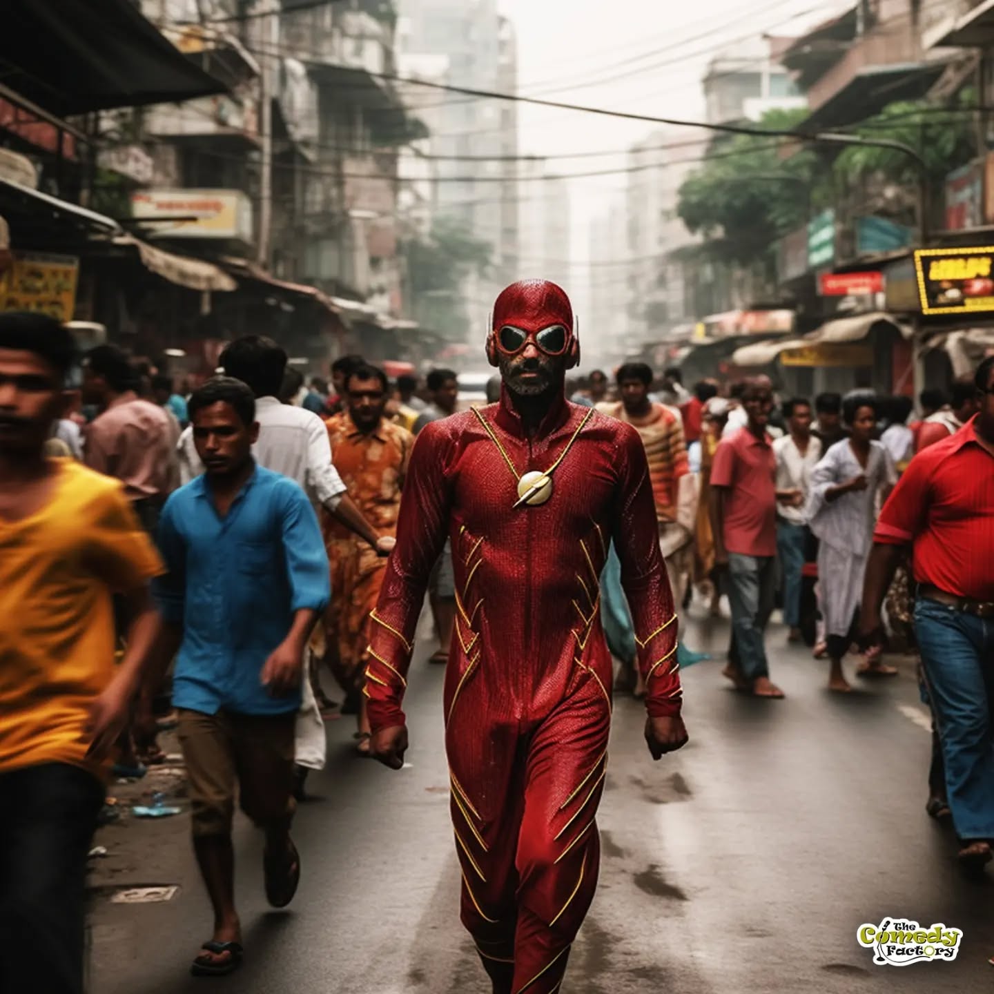 The Comedy Factory,  theflash, dc, midjourney, ai, india