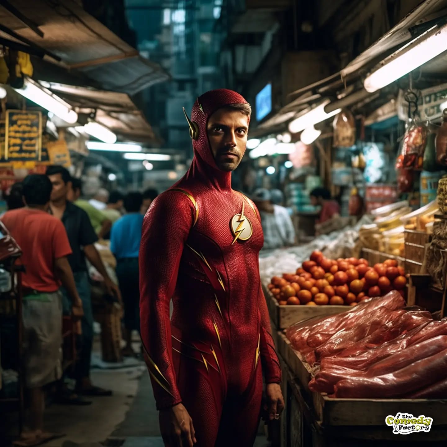 The Comedy Factory,  theflash, dc, midjourney, ai, india