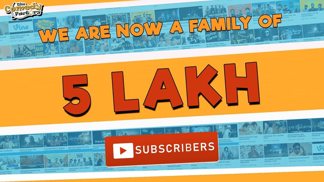 The Comedy Factory,  thecomedyfactory #thecomedyfactoryindia #TCFindia #tcf, youtube, subscribers, milestone, thankyou, fans, youtubevideo, youtubers, youtubeindia, 500k