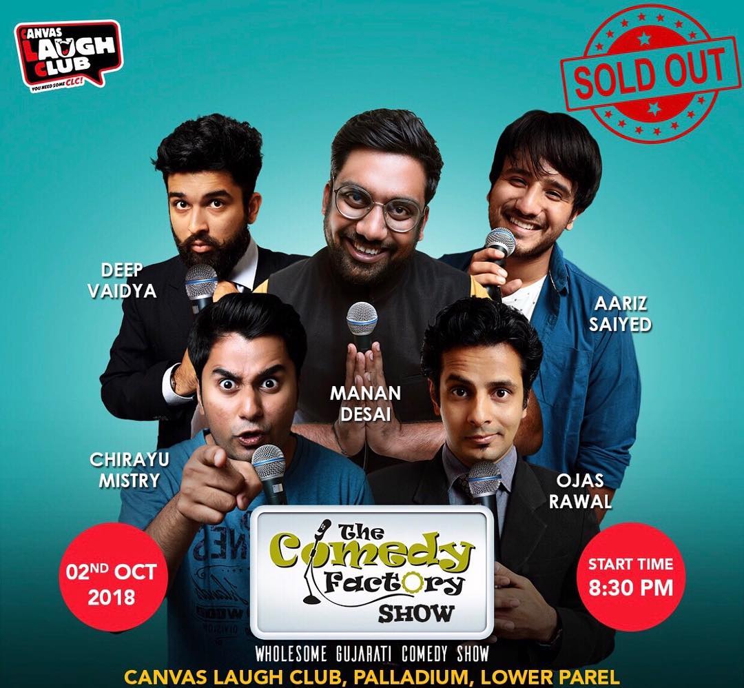 The Comedy Factory,  mumbai, canvaslaughclub, soldout