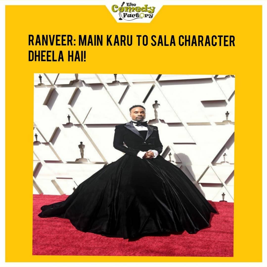 The Comedy Factory,  thecomedyfactoryindia, thecomedyfactory, TCFindia, memes, memesdaily, memesofinstagram, tagyourfriends, memes😂, oscars, oscars2019, oscar, redcarpet, redcarpetdress, redcarpetready, redcarpetfashion, ranveersingh, ranveerdeepika, ghoomar, fashion, billyporter, gullyboy, gullyboymemes