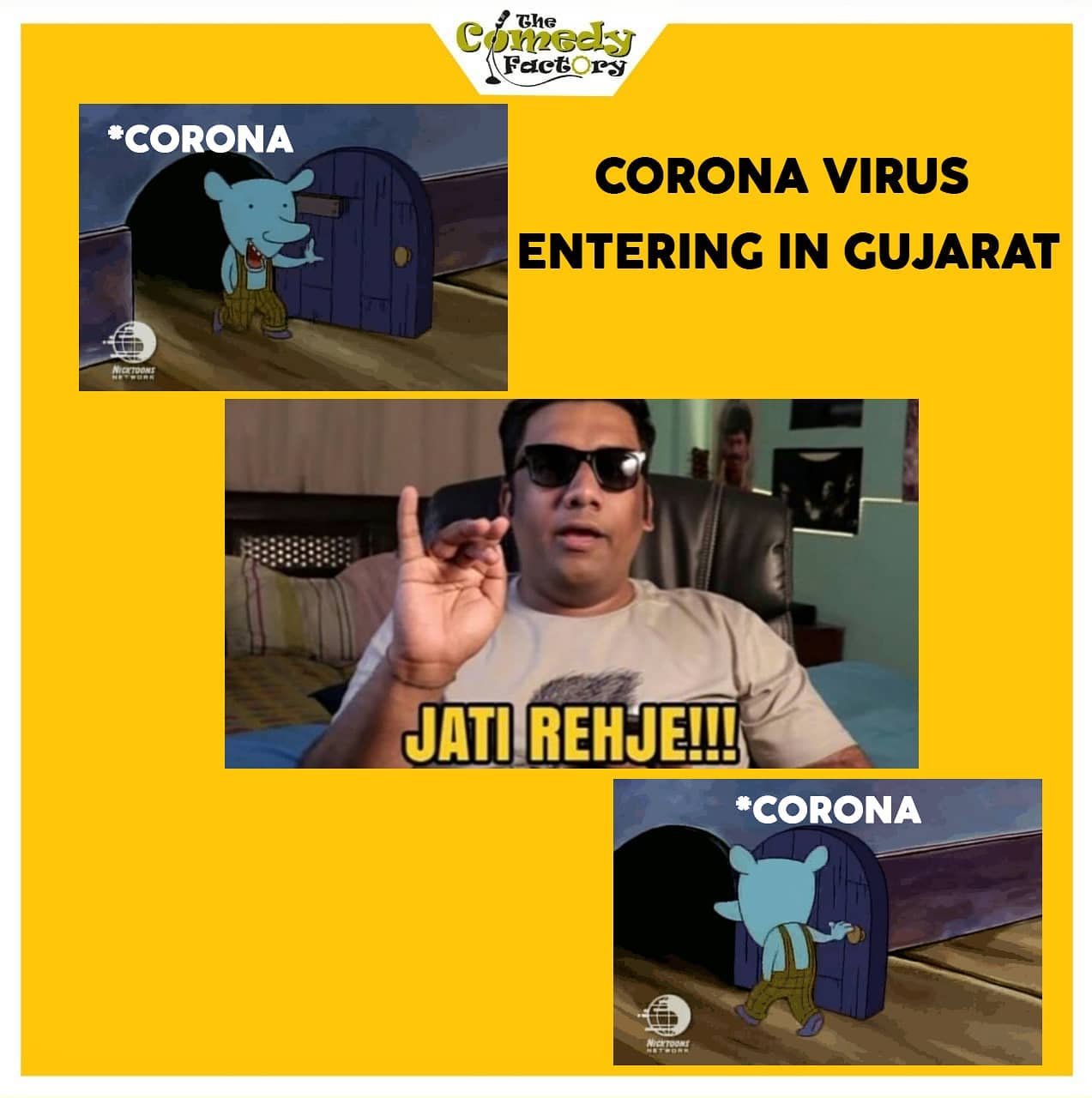 The Comedy Factory,  meme, memesdaily, funnymemes, coronavirus, jatirehje, gujarati, gujaratimemes, gujju, memes