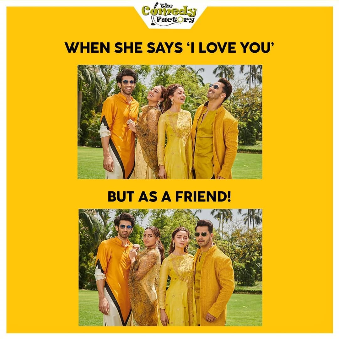 The Comedy Factory,  thecomedyfactory #thecomedyfactoryindia #TCFindia #memes😂, tcfmemes, memesindia, memesofinstagram, memesdaily, dankmemes, dankmeme, dankmemesdaily, funnymemes, tagyourfriends, comment, kalank, varundhawan, aliabhatt, adityaroykapur, sonakshisinha, kalankmemes