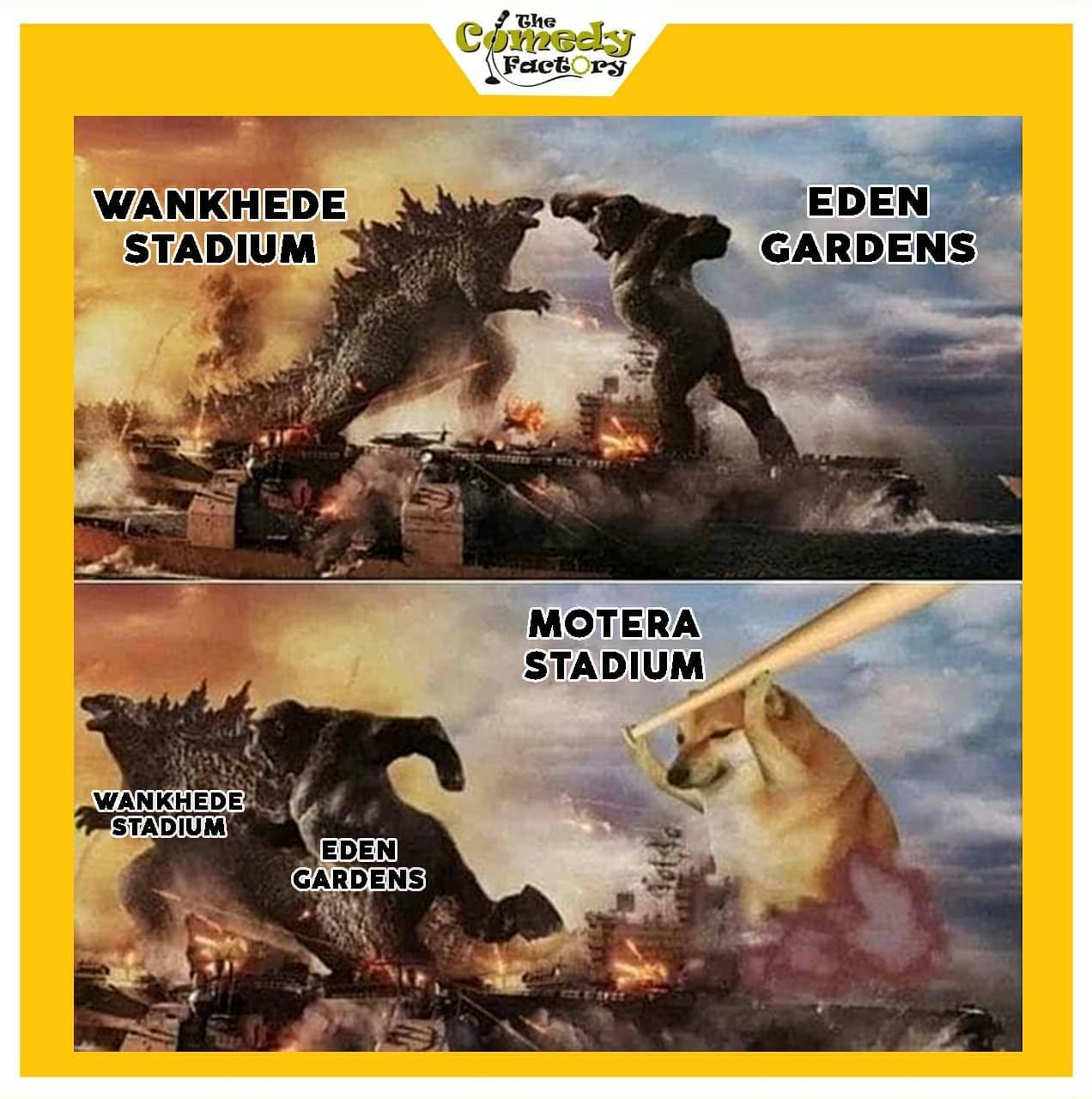 The Comedy Factory,  doge, kongvsgodzilla, godzilla, godzillavskong, memesdaily, memes, trending, scam, mirzapur, moterastadium, badshah, yoyohoneysingh