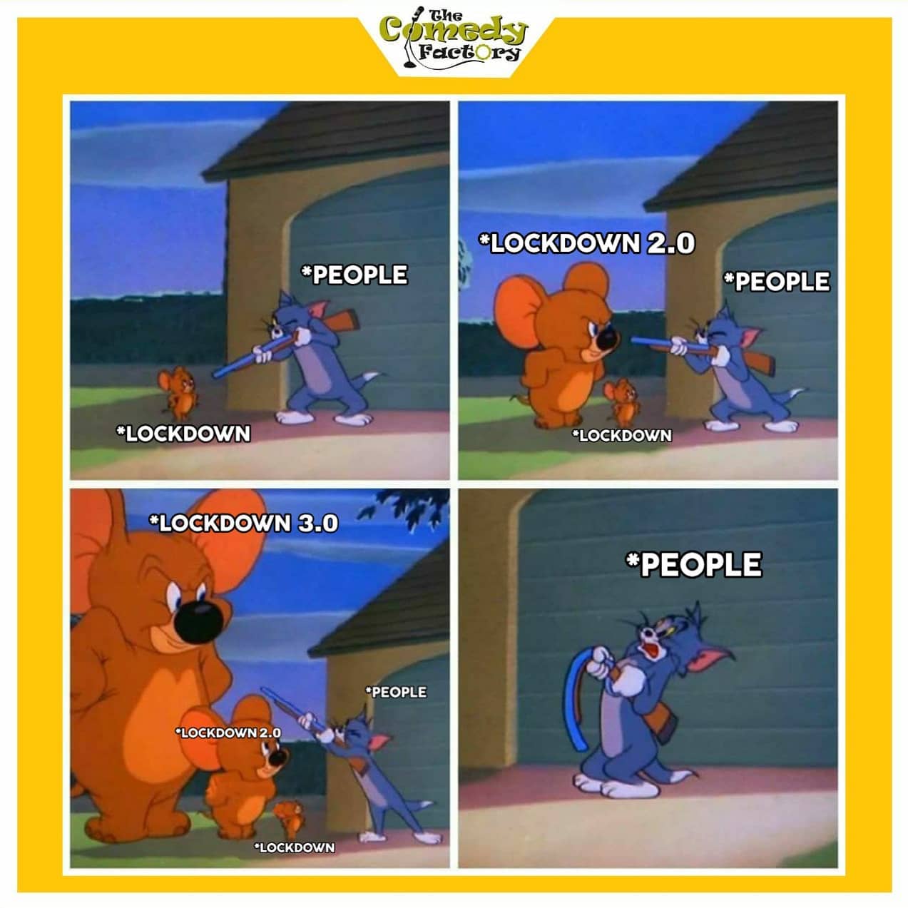 The Comedy Factory,  lockdown, tomandjerrymemes, lockdownextension, memesdaily, meme, trending